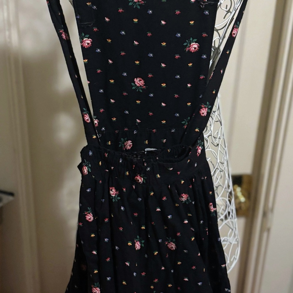 Floral Black Midi Dress